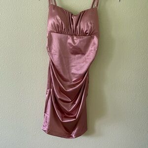 NWT Rose Gold Ruched Dress Sz MD